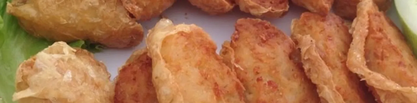 Masakan Gorengan Lumpia Udang Ayam lumpia udang ayam